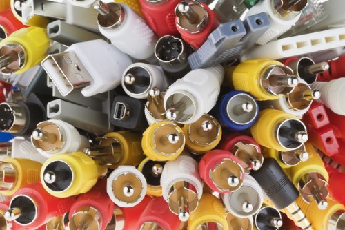 Customer representative reviewing waste collection records